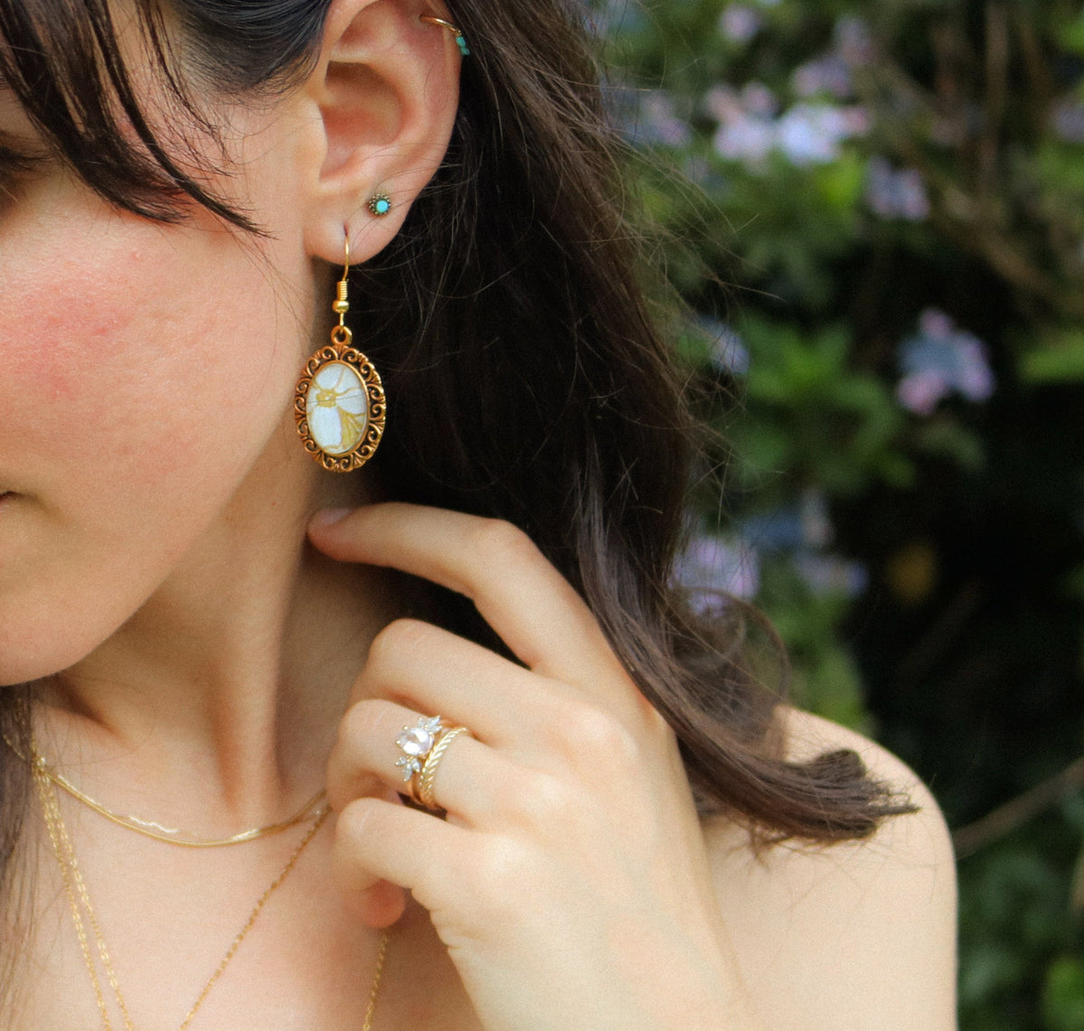 Pendant Drop Earrings